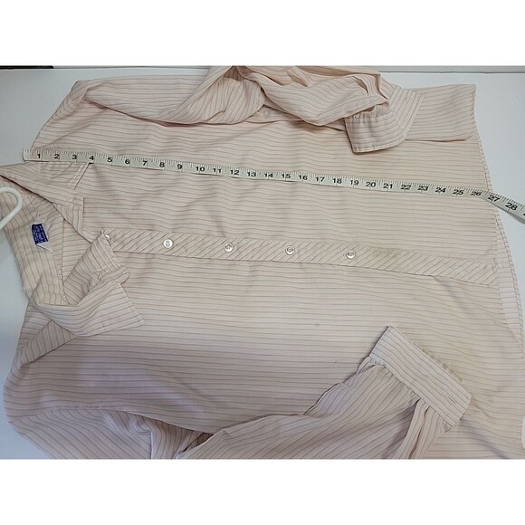 Vtg Miss Fashionality Pink Stripe LongSleeve Button-u Blouse Sz 44 - Picture 12 of 12